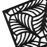 Leaf Design Rubber 18" x 30" Door Mat (Black)