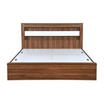 Magnus King Bed with Box Storage(Lyon Walnut)
