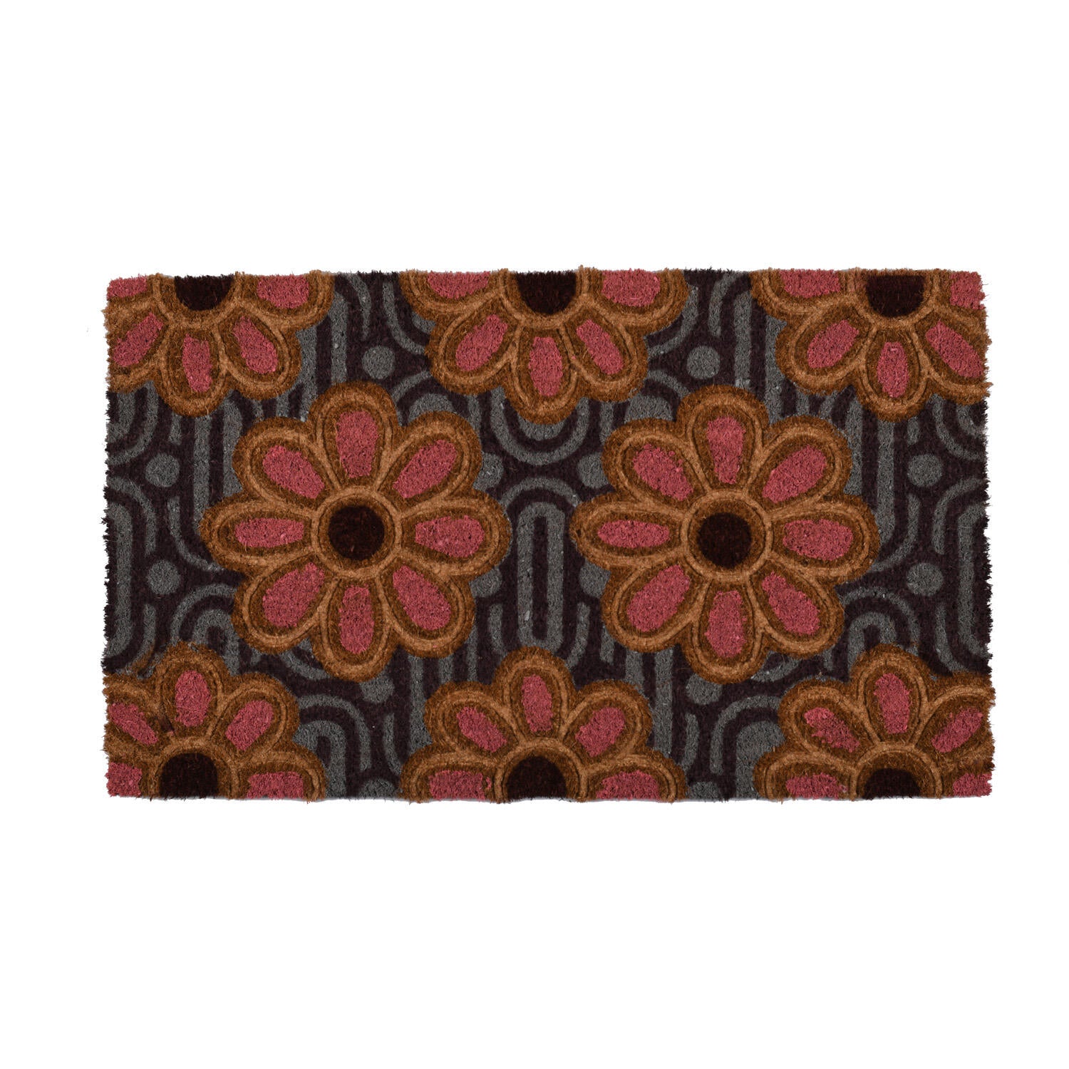 Floral Embossed PVC & Coir 18
