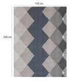 Zigzag Polyester Single Bedsheet with Pillow Cover- Multicolor