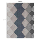 Zigzag Polyester Queen Bedsheet with Pillow Covers- Multicolor
