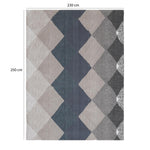 Zigzag Polyester Queen Bedsheet with Pillow Covers- Multicolor
