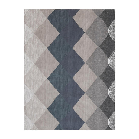 Zigzag Polyester Queen Bedsheet with Pillow Covers- Multicolor