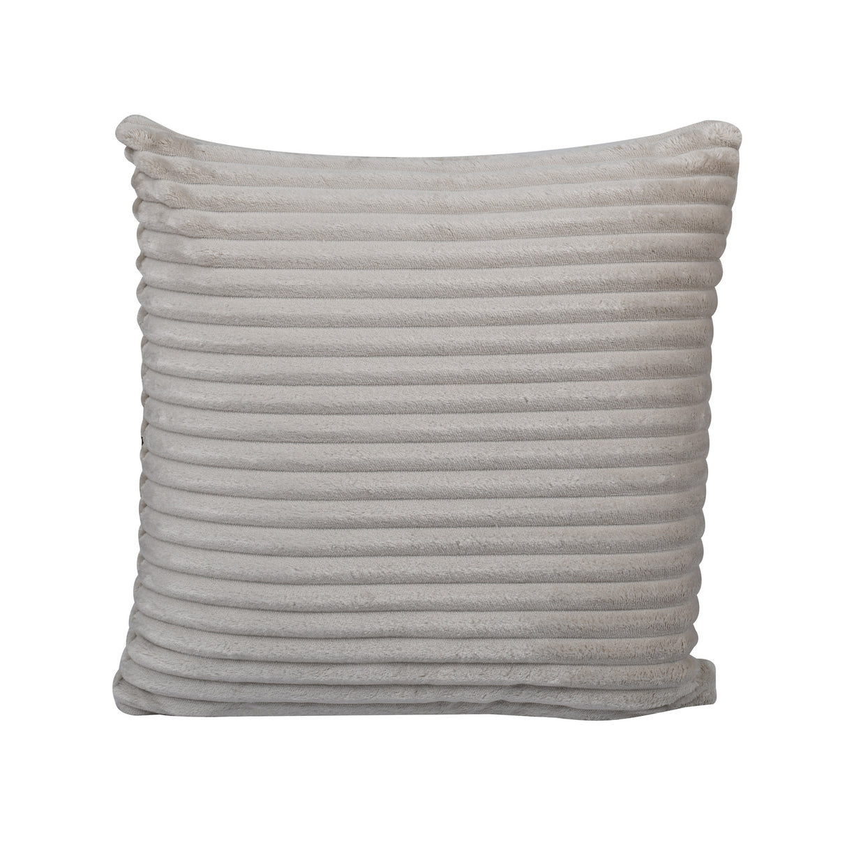 Fluted Design Polyester 16" x 16" Filled Cushion (Taupe)