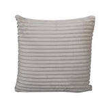 Fluted Design Polyester 16" x 16" Filled Cushion (Taupe)