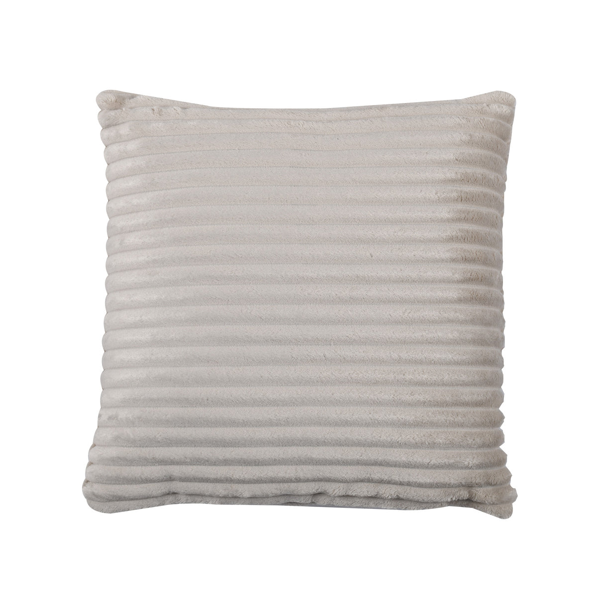 Fluted Design Polyester 16" x 16" Filled Cushion (Taupe)
