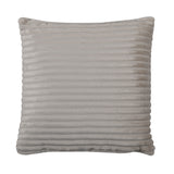 Fluted Design Polyester 16" x 16" Filled Cushion (Taupe)