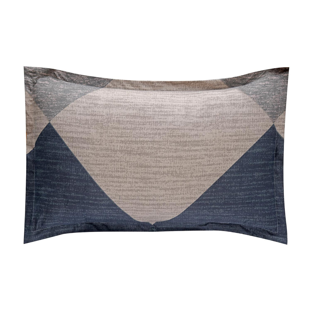 Zigzag Polyester Single Bedsheet with Pillow Cover- Multicolor