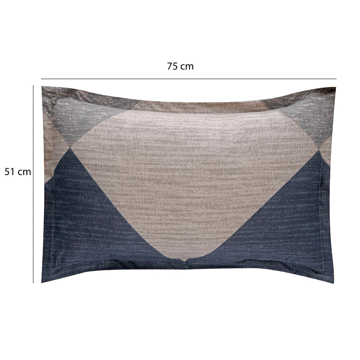 Zigzag Polyester Queen Bedsheet with Pillow Covers- Multicolor