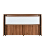 Magnus King Bed with Box Storage(Lyon Walnut)