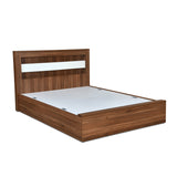 Magnus Queen Bed with Box Storage(Lyon Walnut)