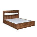 Magnus Queen Bed with Box Storage(Lyon Walnut)