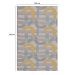Geometric Arch Polyester Single Bedsheet with Pillow Cover- Multicolor