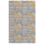 Geometric Arch Polyester Single Bedsheet with Pillow Cover- Multicolor