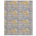 Geometric Arch Polyester Queen Bedsheet with Pillow Covers- Multicolor