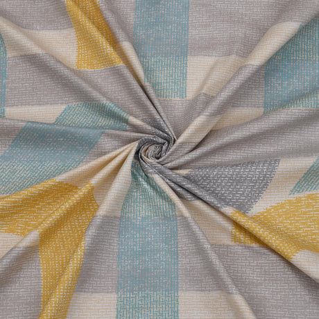 Geometric Arch Polyester Queen Bedsheet with Pillow Covers- Multicolor