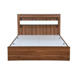 Magnus Queen Bed with Box Storage(Lyon Walnut)
