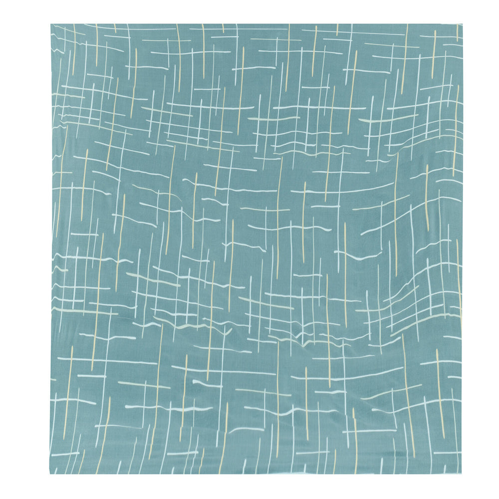 Geometric Polyester 4 Pieces Double Bedding Set (Blue)