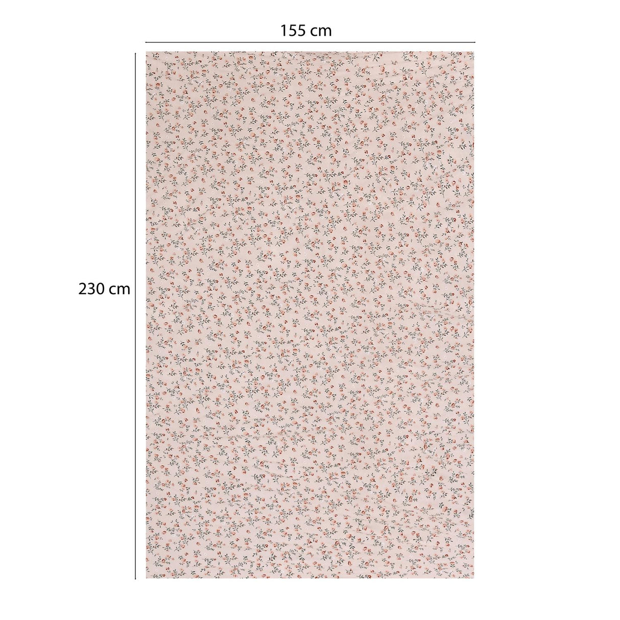 Floral Polyester Single Bedsheet with Pillow Cover- Multicolor