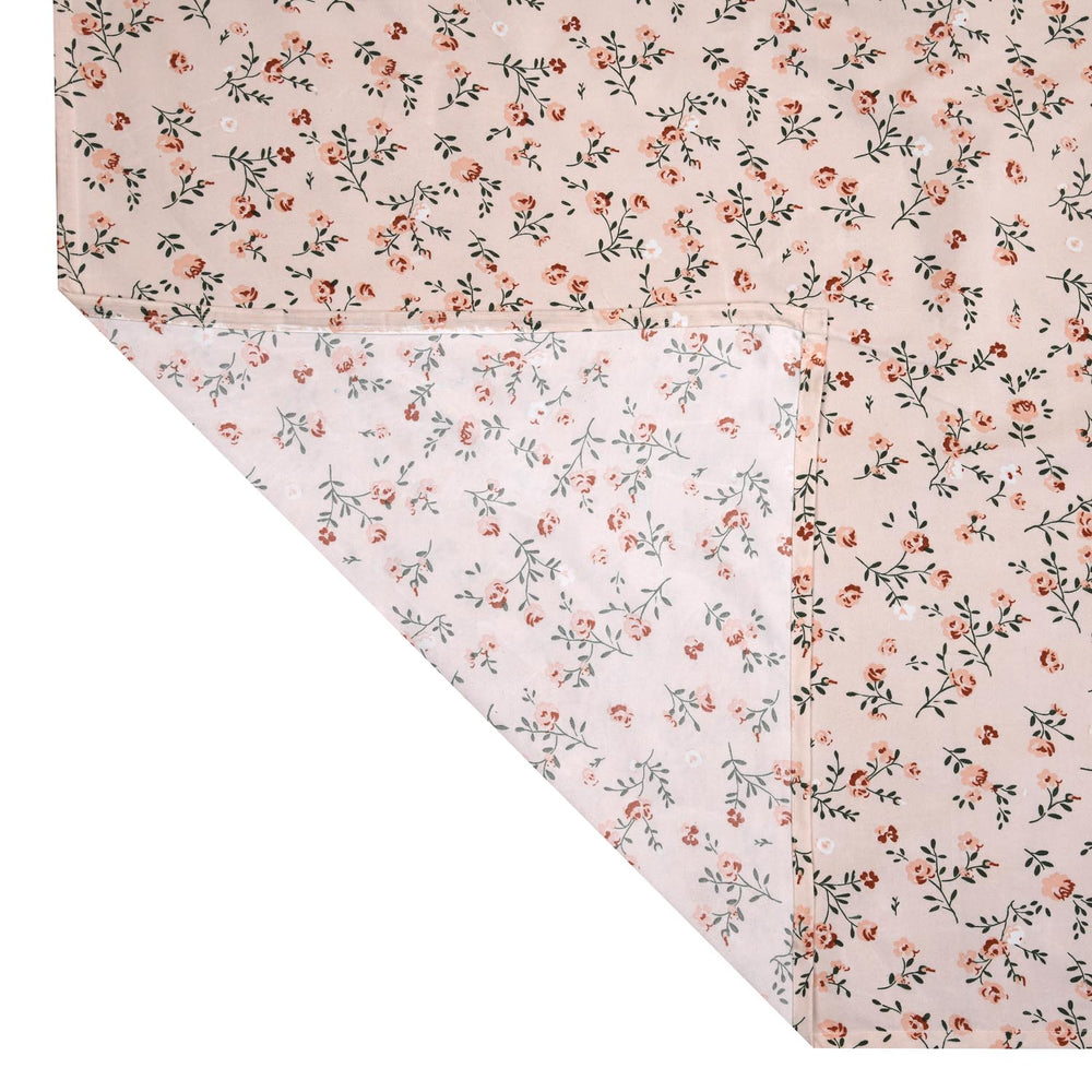 Floral Polyester Single Bedsheet with Pillow Cover- Multicolor