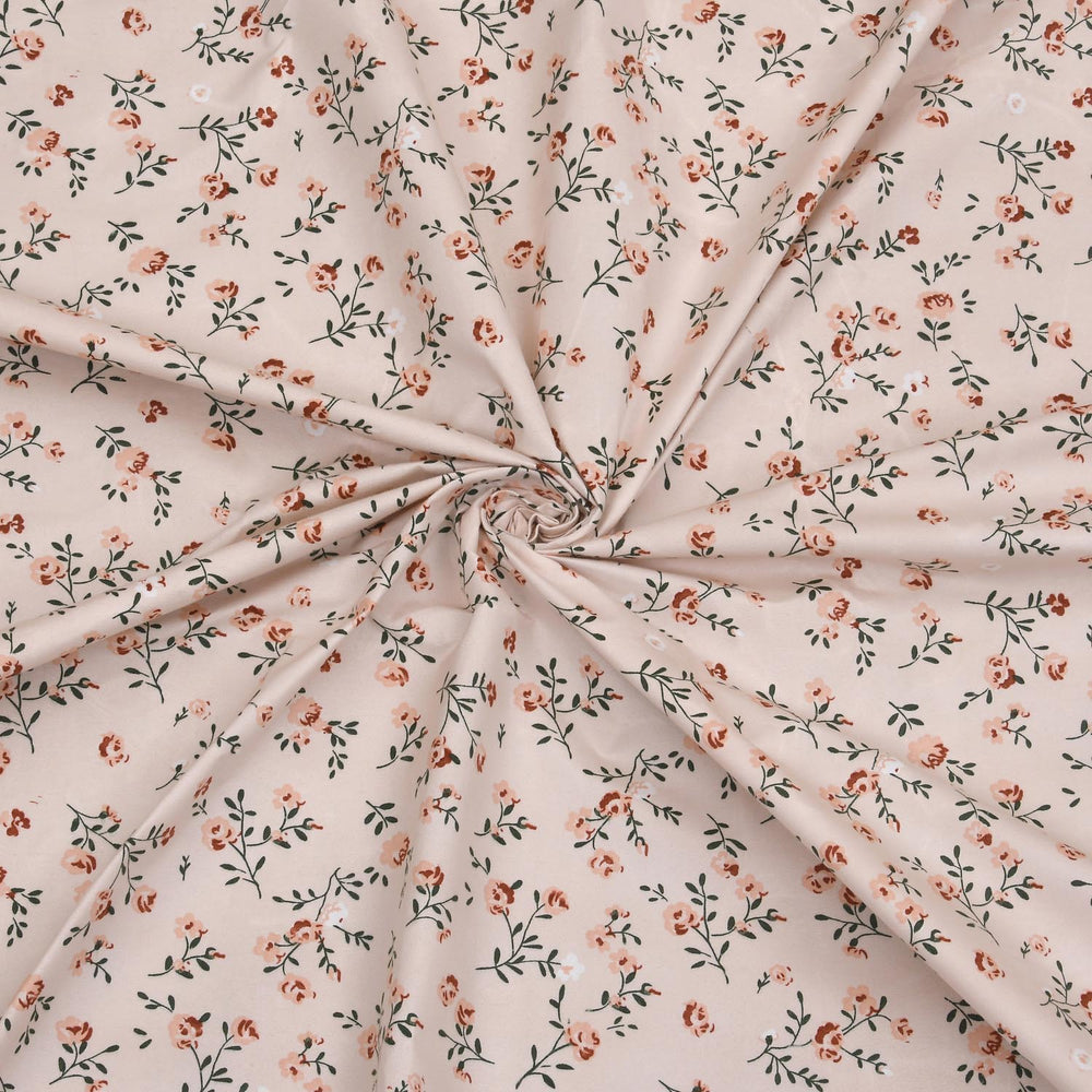 Floral Polyester Queen Bedsheet with Pillow Covers- Multicolor