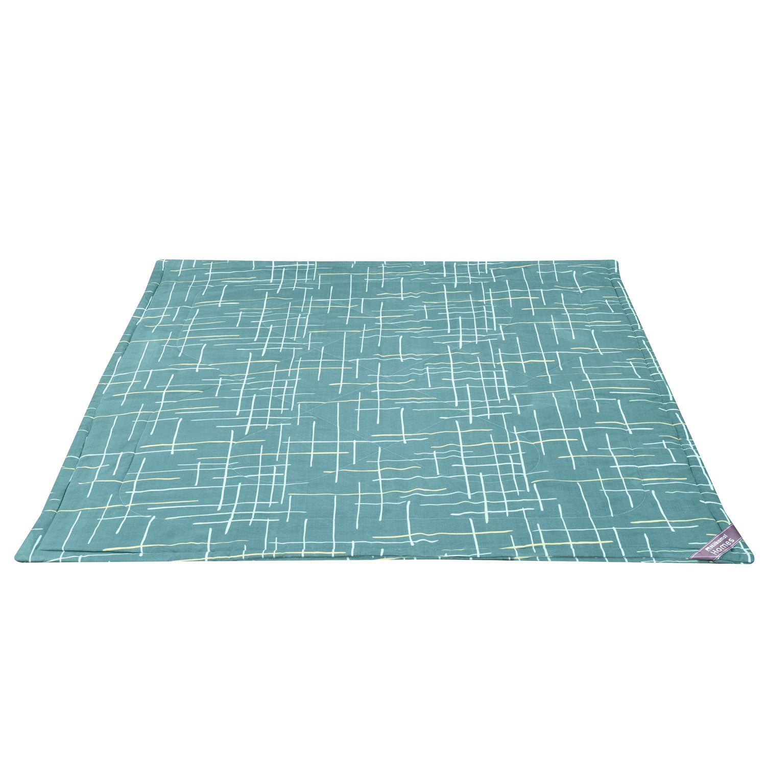 Geometric Polyester 4 Pieces Double Bedding Set (Blue)