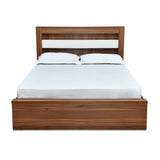 Magnus Queen Bed with Box Storage(Lyon Walnut)