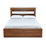 Magnus Queen Bed with Box Storage(Lyon Walnut)