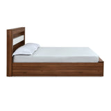 Magnus King Bed with Box Storage(Lyon Walnut)
