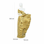 Standing Woman Ceramic Showpiece- White & Gold