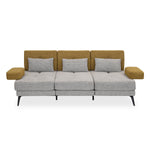 Nocta 3 Seater Fabric Sofa- Mustard and Grey