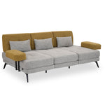 Nocta 3 Seater Fabric Sofa- Mustard and Grey