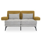 Nocta 2 Seater Fabric Sofa- Mustard and Grey