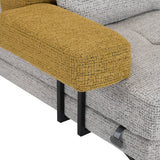Nocta 2 Seater Fabric Sofa- Mustard and Grey