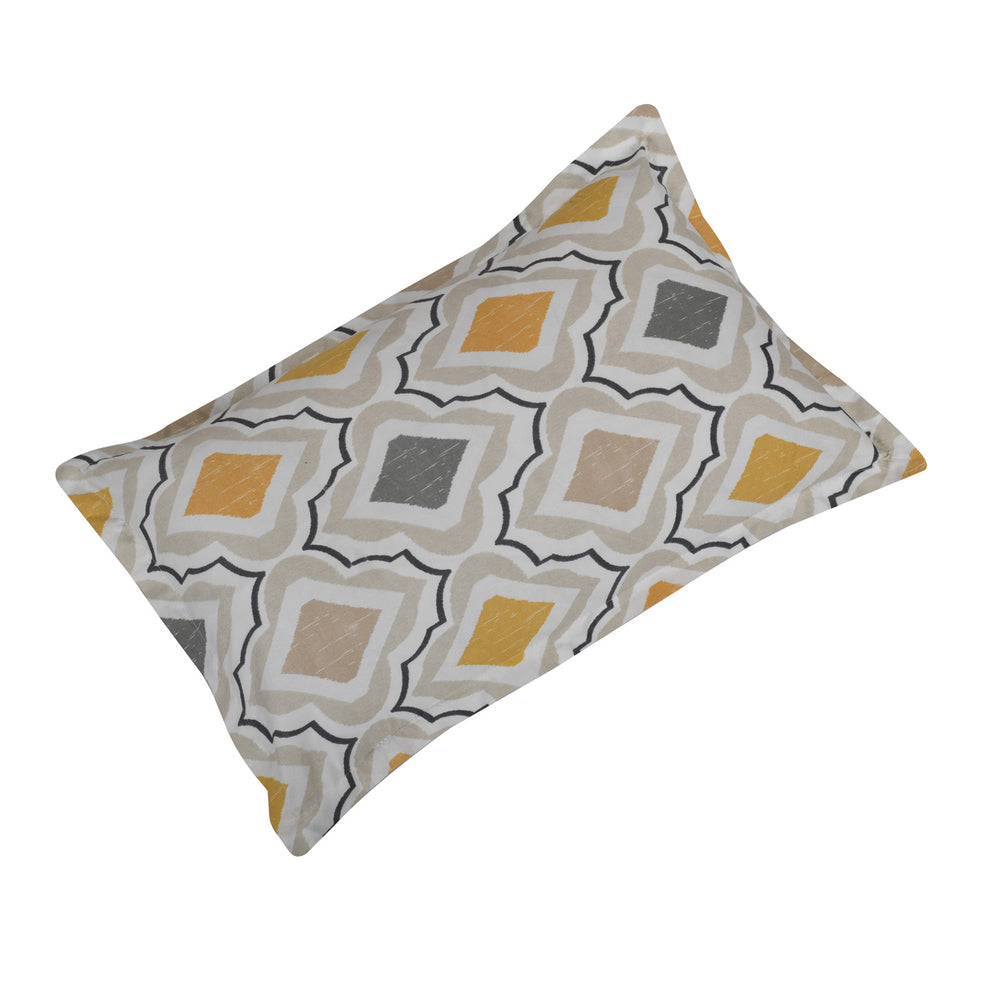 Diamond Polyester 4 Pieces Double Bedding Set (White)