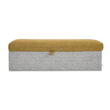 Nocta Reversible Ottoman with Storage- Mustard and Grey
