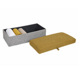 Nocta Reversible Ottoman with Storage- Mustard and Grey