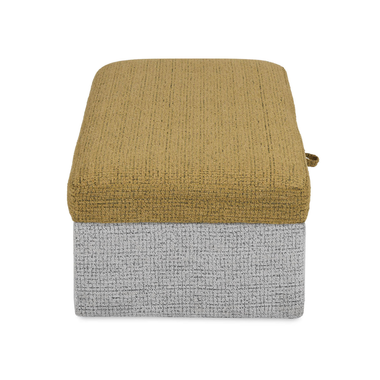 Nocta Reversible Ottoman with Storage- Mustard and Grey