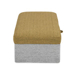 Nocta Reversible Ottoman with Storage- Mustard and Grey