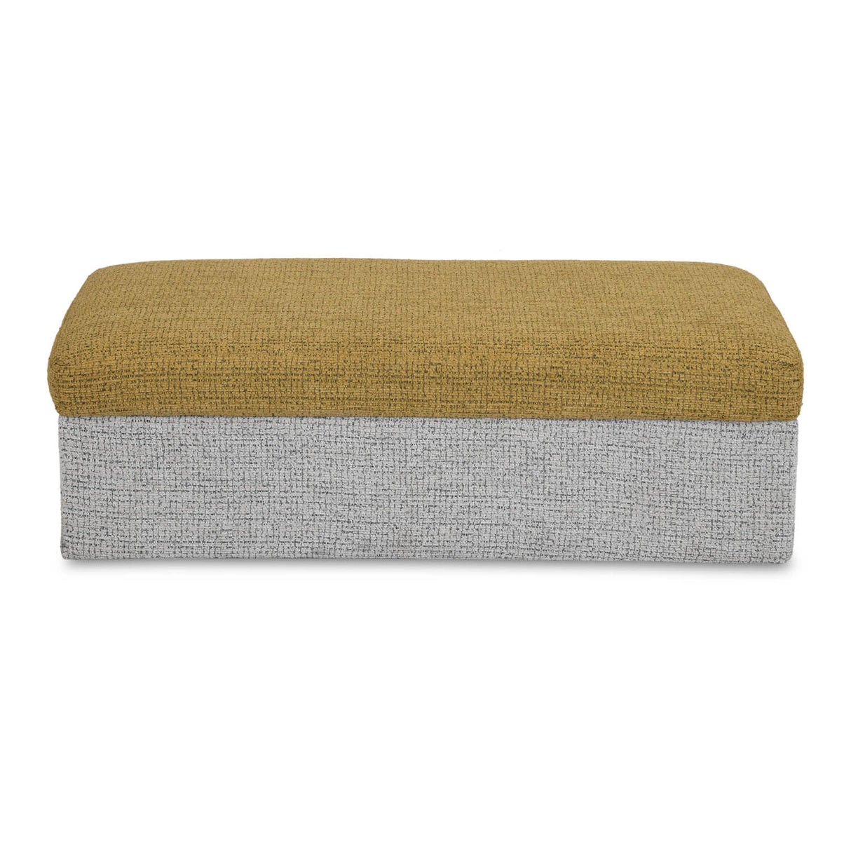 Nocta Reversible Ottoman with Storage- Mustard and Grey