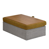 Nocta Reversible Ottoman with Storage- Mustard and Grey