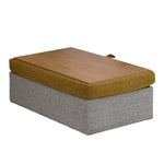 Nocta Reversible Ottoman with Storage- Mustard and Grey