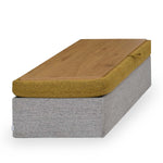 Nocta Reversible Ottoman with Storage- Mustard and Grey