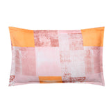 Checkered Pattern Polyester King Bedsheet with Pillow Covers- Multicolor