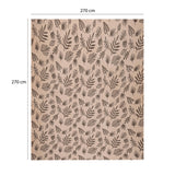 Leaves Pattern Polyester King Bedsheet with Pillow Covers- Multicolor