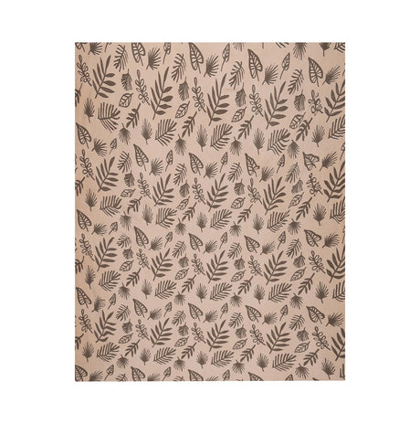 Leaves Pattern Polyester King Bedsheet with Pillow Covers- Multicolor