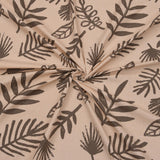 Leaves Pattern Polyester King Bedsheet with Pillow Covers- Multicolor