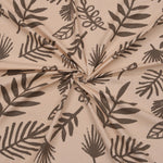 Leaves Pattern Polyester King Bedsheet with Pillow Covers- Multicolor