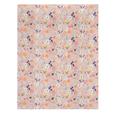 Floral Bloom Polyester King Bedsheet with Pillow Covers- Multicolor