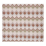 Diamond Pattern Polyester King Bedsheet with Pillow Covers- Multicolor